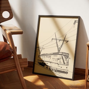Toronto Streetcar Poster | Vintage Transit Print | Canada Wall Art | TTC Streetcar | Toronto Wall Art - Digital Download