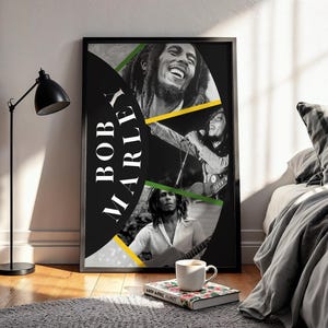 Bob Marley Rasta Collage Art Print: Reggae Music Legend (Digital Download