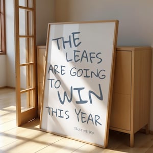Toronto Ahornblätter Poster | Lustiges Hockey Poster | Kanadische Wandkunst | Toronto Sports - digitaler Download