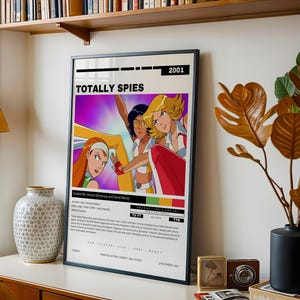 Totally Spies (2001) TV Poster | Y2K Girl Power Art | 2000s Cartoon | Sam Clover Alex | Digital Download - Colour / B&W Poster