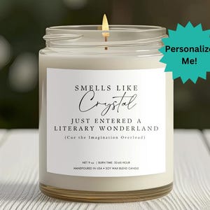 Book Lover Candle Customizable Candle Sarcastic Candles Book Inspired Candle Literary Candle Gifts for Readers Gift for Book Lovers Bookish