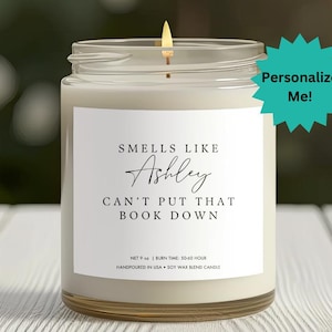 Book Lover Candle Customizable Candle Sarcastic Candles Book Inspired Candle Literary Candle Gifts for Readers Gift for Book Lovers Bookish