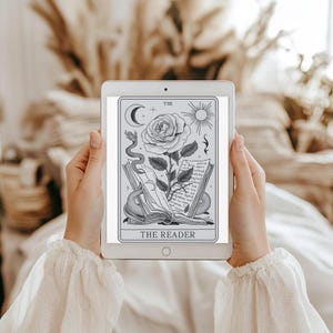 Kindle Lock Screen Rose Tarot Wallpaper for Kindle Paperwhite Digital Download Screensaver Kindle Paperwhite Lockscreen Kindle Screensaver
