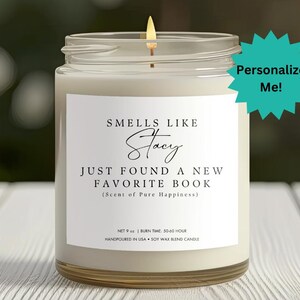 Book Lover Candle Customizable Candle Sarcastic Candles Book Inspired Candle Literary Candle Gifts for Readers Gift for Book Lovers Bookish