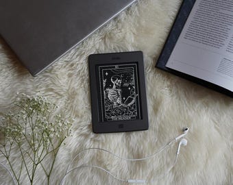 Kindle Lock Screen The Reader Skeleton Customized Kindle Book Cover The Reader Tarot Kindle Wallpaper for Kindle Paperwhite Kindle Lock