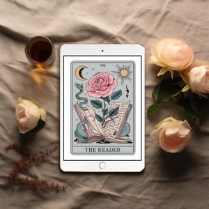 Kindle Lock Screen Rose Tarot Wallpaper for Kindle Paperwhite Digital Download Screensaver Kindle Paperwhite Lockscreen Kindle Screensaver