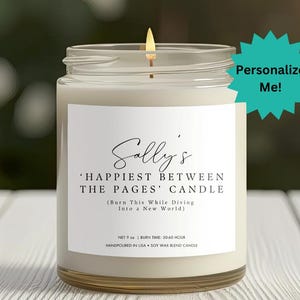 Book Lover Candle Customizable Candle Sarcastic Candles Book Inspired Candle Literary Candle Gifts for Readers Gift for Book Lovers Bookish