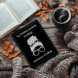 Kindle Lock Screen My Hobbies include Reading, more reading Customized Kindle Book Cover Kindle Wallpaper for Kindle Paperwhite Kindle Cover