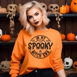 Spooky Bitch Era Halloween Sweatshirt Cute Halloween Groovy Halloween Funny Halloween Retro Halloween Groovy Halloween Spooky Season