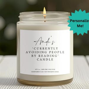 Book Lover Candle Customizable Candle Sarcastic Candles Book Inspired Candle Literary Candle Gifts for Readers Gift for Book Lovers Bookish