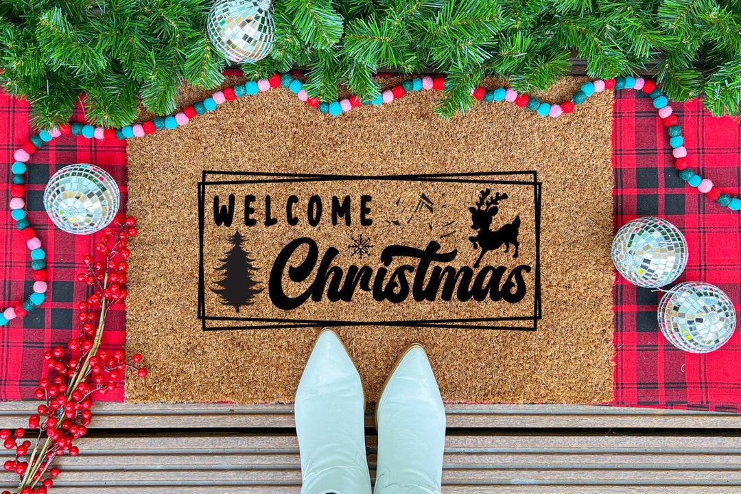 Christmas Doormat Funny Christmas Doormat Funny Etsy