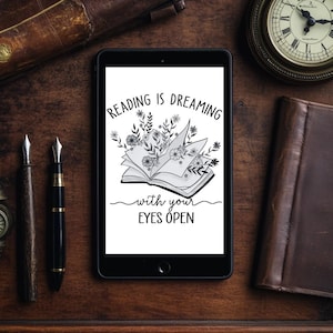 Kindle Lock Screen Reading is Dreaming with Your Eyes Open Customized Kindle Book Cover Kindle Wallpaper for Kindle Paperwhite Kindle Cover