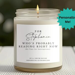 Book Lover Candle Customizable Candle Sarcastic Candles Book Inspired Candle Literary Candle Gifts for Readers Gift for Book Lovers Bookish