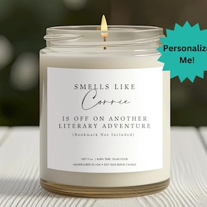 Book Lover Candle Customizable Candle Sarcastic Candles Book Inspired Candle Literary Candle Gifts for Readers Gift for Book Lovers Bookish
