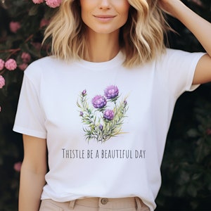 Thistle Be a Beautiful Day Florist Pun Florist Shirt Flower Farmer Shirt Gift for Florist Floral Designer Tees Carnation Flower Garden Humor