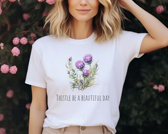 Thistle Be a Beautiful Day Florist Pun Florist Shirt Flower Farmer Shirt Gift for Florist Floral Designer Tees Carnation Flower Garden Humor