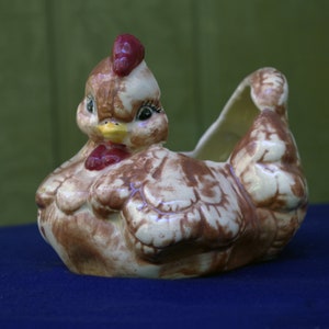 Ceramic Fabric like Chicken Planter