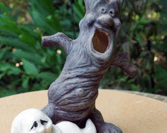 Haunted Halloween Tree with Ghost 2