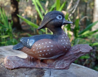 ceramic Wood Duck Female Realistically hand painted