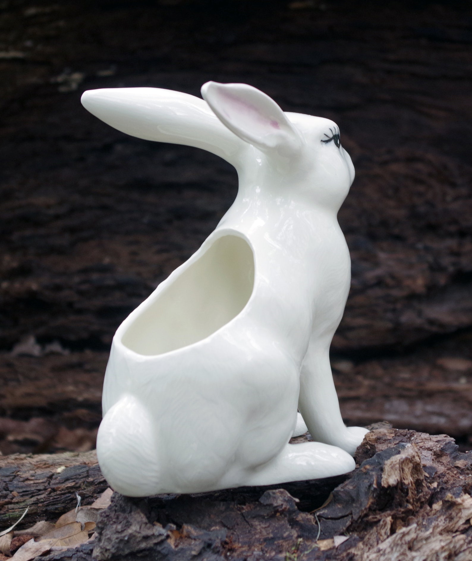 Ceramic Heads up Rabbit Planter - Etsy