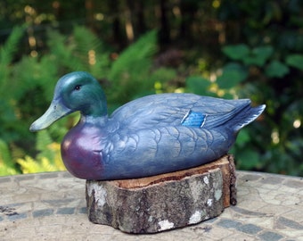 Mallard Duck Decoy figurine Vintage
