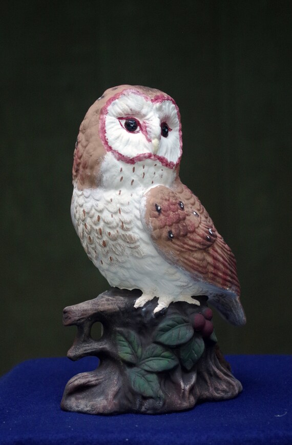 Barn Owl Figurine Hand Painted Ceramic - Etsy UK