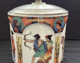 Lebkuchen/ Seltmann Weiden 2005 Vintage Cookie Jar, The Odyssey,Nickle Top, Never Used