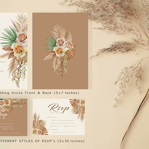 Bege, Barn House Wedding Invite Suite