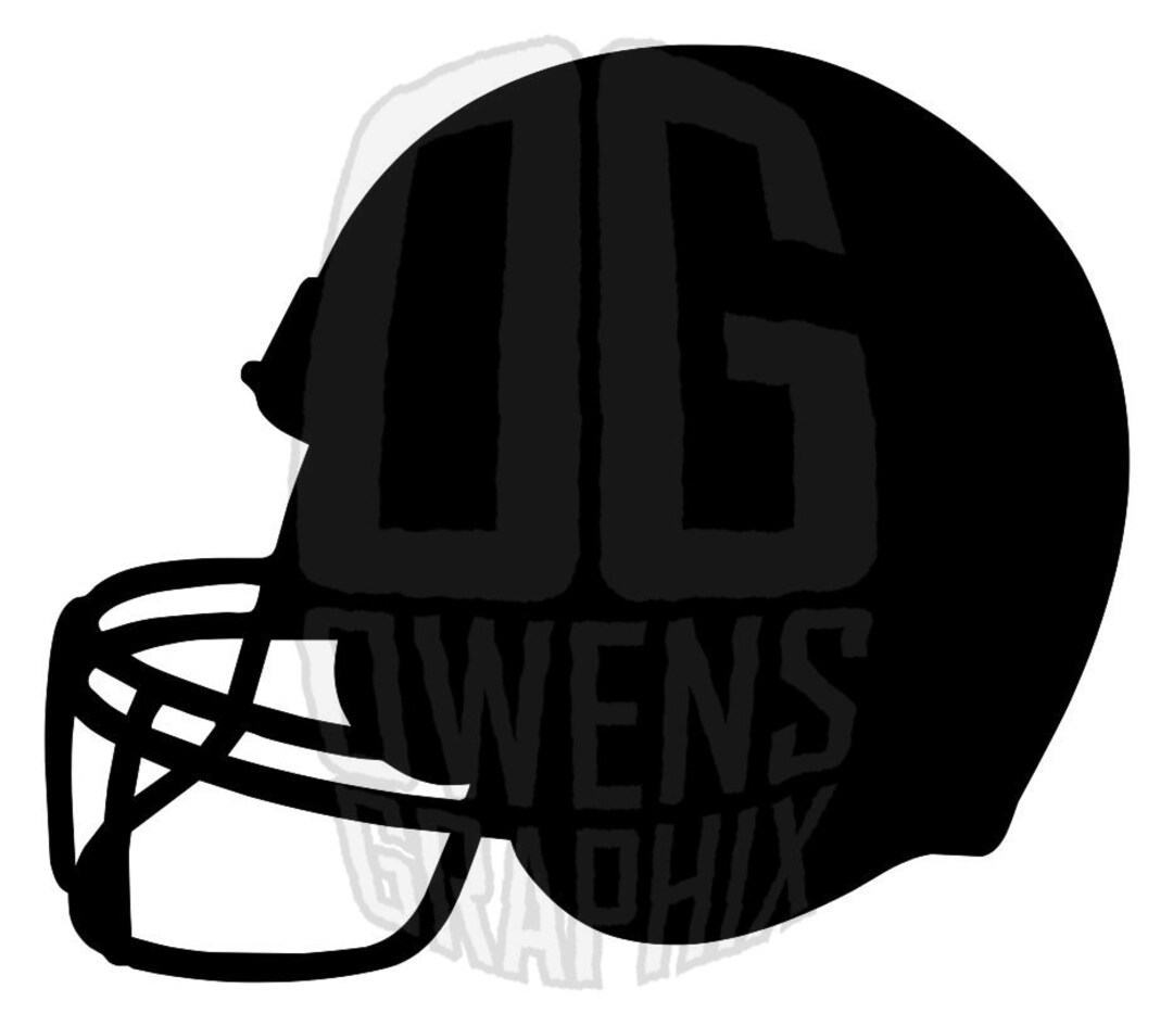 Football Helmet Outline Clipart SVG DXF PDF Jpg Png, Svg, Digital File