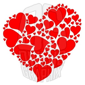 Heart of Hearts SVG DXF PDF jpg png, Valentine&#39;s Day svg, Digital Files, Heart Shape, Love svg, Cut File, Ready to Cut, Cricut Ready