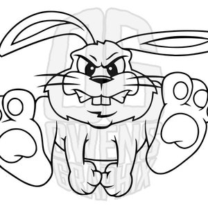 Fisher Bunnies Logo SVG DXF PDF jpg png, svg, digitaal bestand, Illinois, sport, middelbare school, klaar om te knippen, Cricut klaar