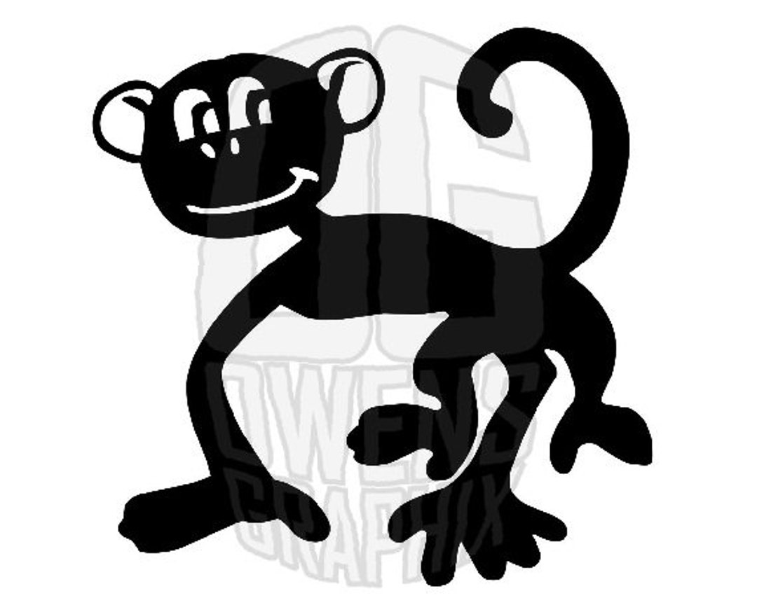 Monkey Clipart SVG DXF PDF Jpg Png, Svg, Digital File, Cute, Adorable