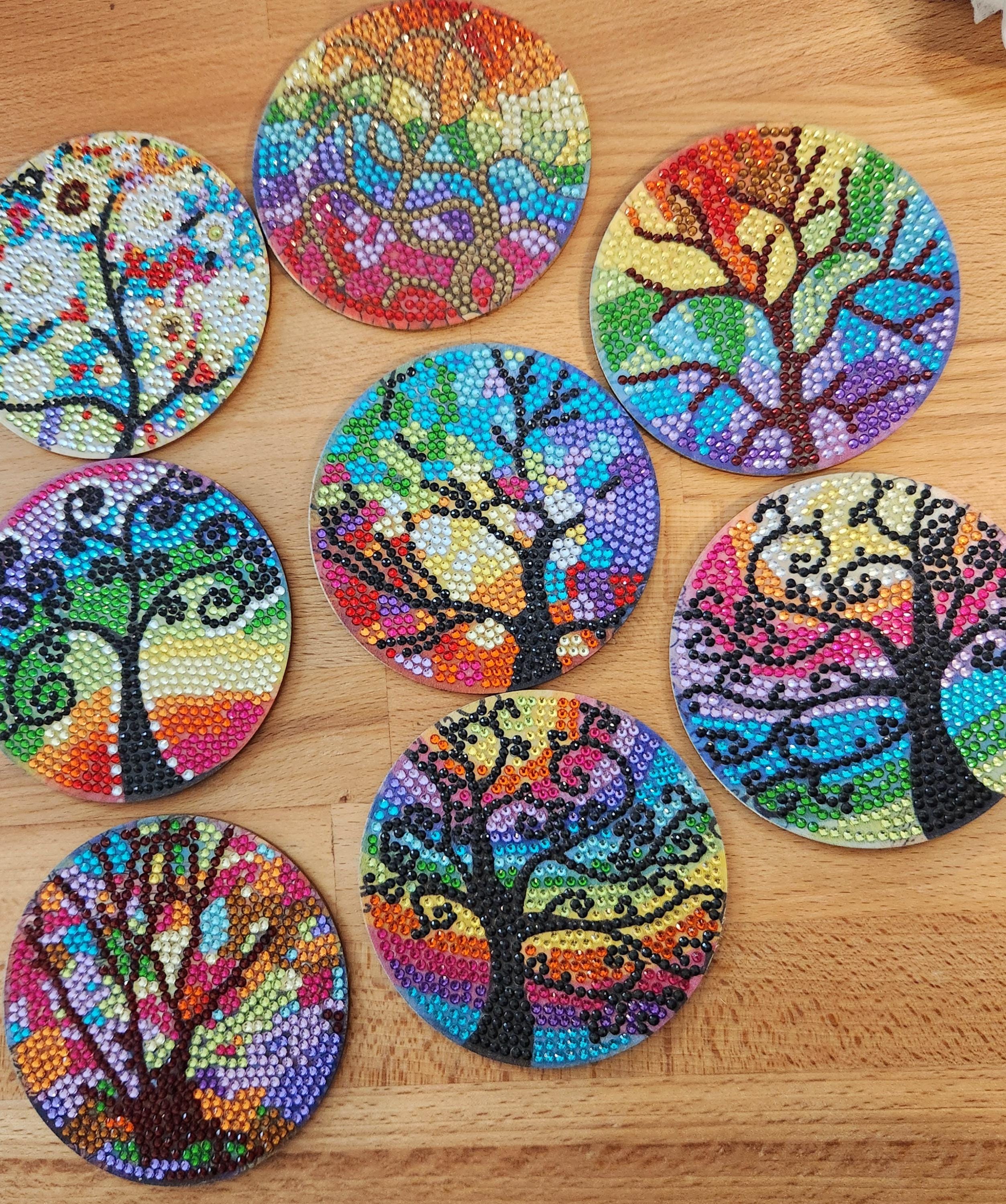 Goerpn 8 Pcs Diamond Painting Coasters Kit With Holder,DIY Diamond Art Coasters Full Drill - View #11
