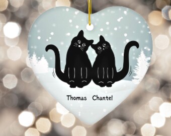 Personalized Cat Couple Ornament