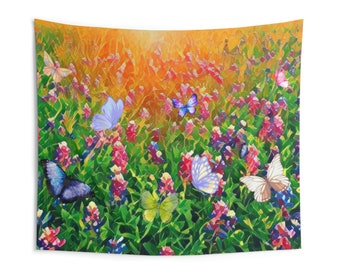 Sunrise Wildflowers Tapestry - Indoor Wall Tapestries