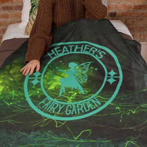 Fairy Garden Blanket | Custom with Name | Fairy Garden Gift, Personalized Baby, Personalized Blanket, Baby Shower Gift, Gardener Gift