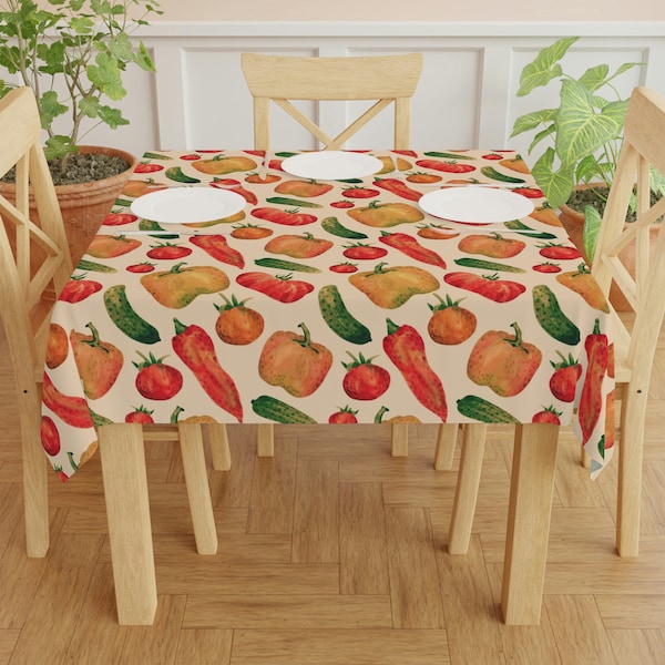 Round Summer Tablecloth Etsy