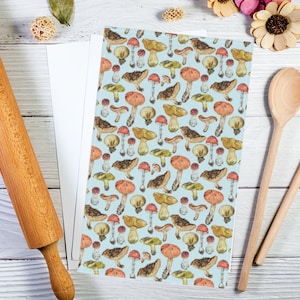 Pilz Küchentuch Vintage - Geschenk für Gärtner, Vegetarier, Koch, Pilzliebhaber, Cottagecore, Bauernhaus, Geschirrtuch, Geschirrtuch