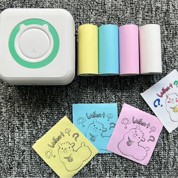 Mini Printer Thermal Paper Label Sticker Colorful Adhesive Self-adhesive Paper for Wireless Bluetooth Photo Inkless Printer 57mm