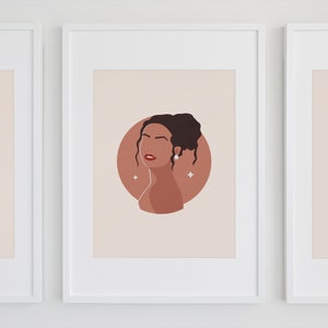 Fashion Woman Print, 3er Set Gallery Wall Art Printable