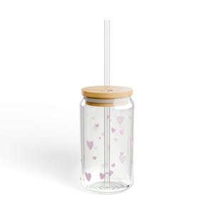 Iced Coffee Sipper Glass: Funny Quote Tumbler with Lid & Straw