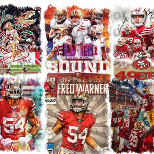6 Super Bowl 49 ers San Francisco PNG Instant Download Sublimation SuperBowl 2024 Football bundle digital Purdy
