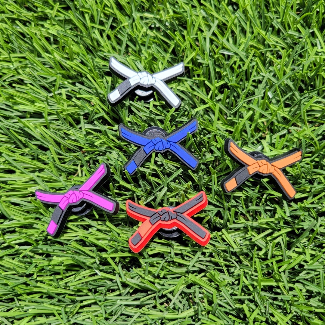 BJJ Jiu Jitsu Charms Jibbitz Colored Belt Series white, Blue, Purple