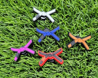 BJJ Jiu Jitsu Charms Jibbitz - Colored Belt Series (white, blue, purple, brown, black)