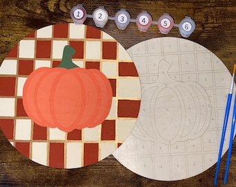 TERRACOTTA PUMPKIN Paint by Number Kit: Fall DIY Craft