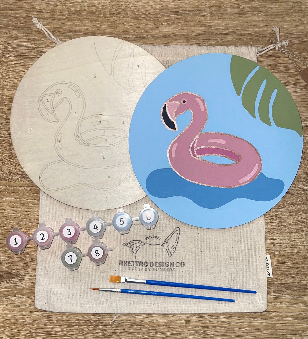 FLAMINGO FLOATY Paint by Number Kit, Pool Party, Pool Float, Flamingo ...