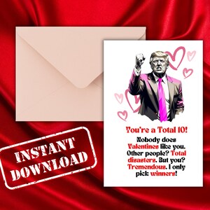 面白いトランプのバレンタインデーカード 素敵な記念日カード PDF バレンタインデー あなたは10歳です ダウンロードして印刷 彼への贈り物 彼女への贈り物 バレンタインデー