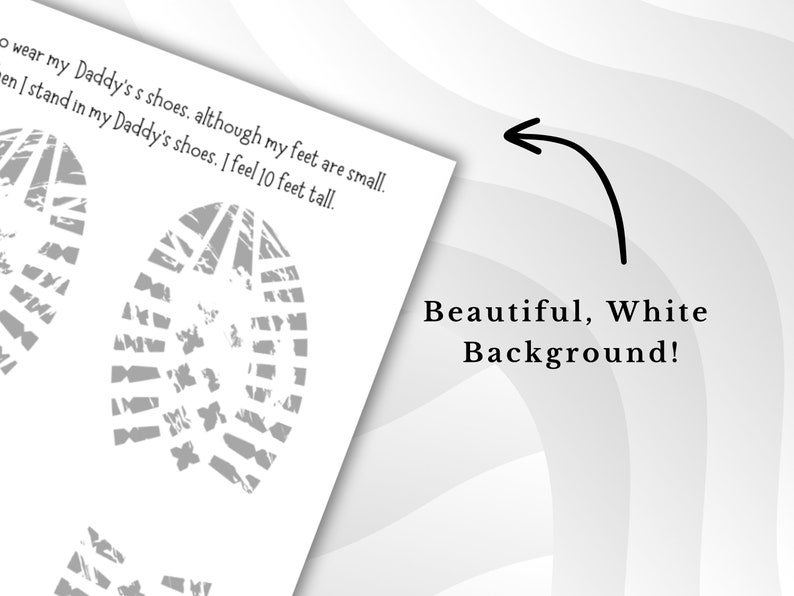 Fathers Day Footprint Gift for Daddy, Footprint Art Craft, Poem Print