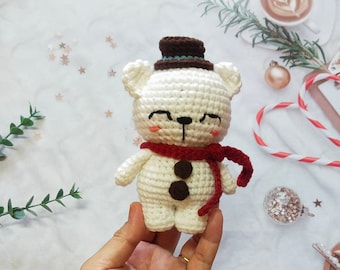 Teddy crochet pattern / Teddy amigurumi pattern / snowman crochet pattern / animal crochet pattern / teddy Bear crochet pattern / ENGLISH