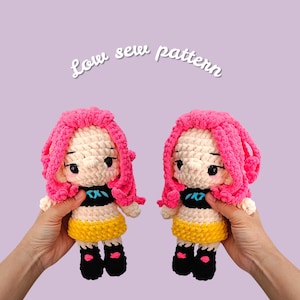 Crochet doll pattern/ k-pop demon hunter crochet pattern/ mira demon hunter crochet pattern/ low sew crochet pattern/ E.N.G.L.I.S.H PDF
